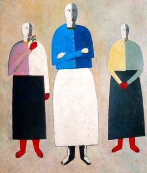 Kazimir Severinovich Malevich - Three women