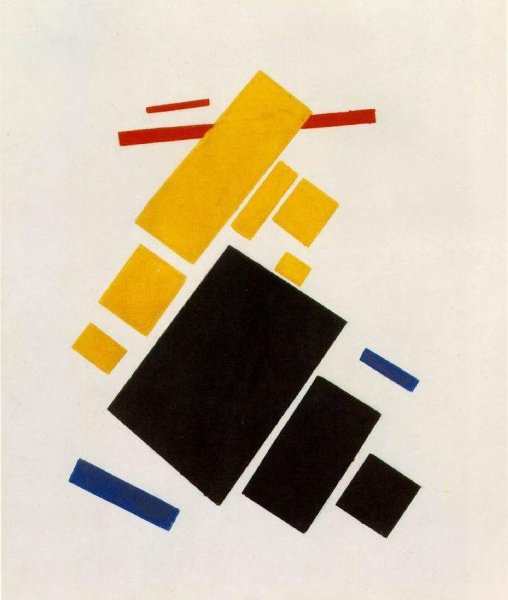 Suprematist Painting: Aeroplane Flying