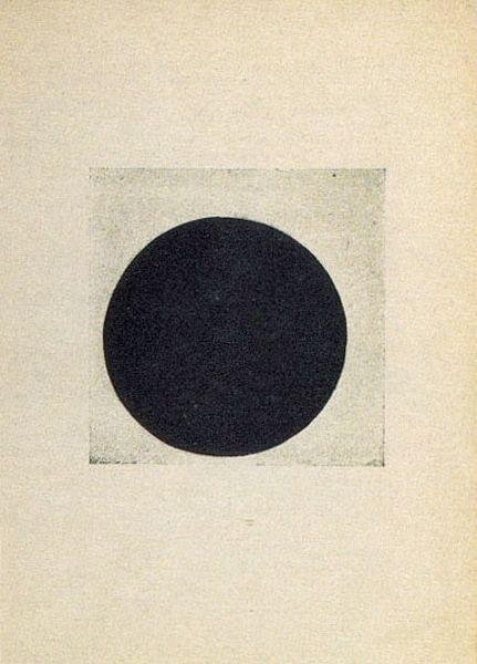 Composition with a black circle