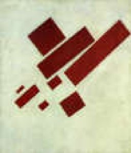 Suprematism With Eight Red Rectangles